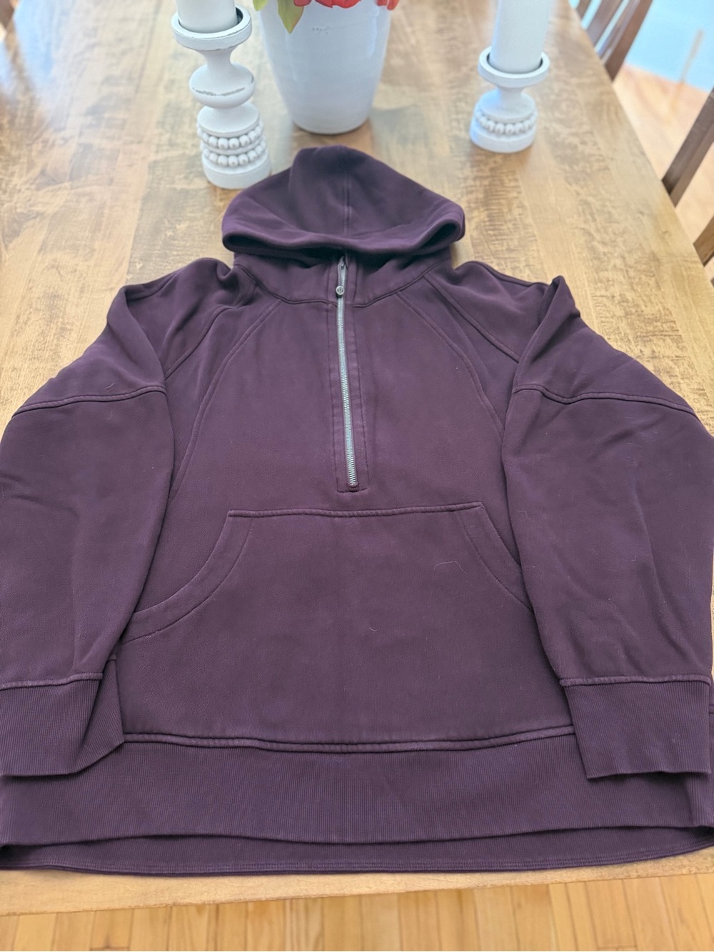 lululemon athletica Women's Half-Zip Hoodie in Deep Plum